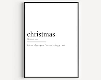 Christmas Definition Print