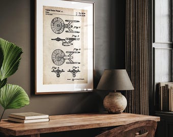 Impresión de patente de nave espacial de 1981, arte mural para aficionados, regalo, decoración de oficina, póster espacial, obra de arte para dormitorio