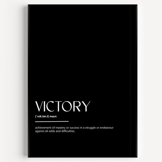 Victory Definition Print - Etsy