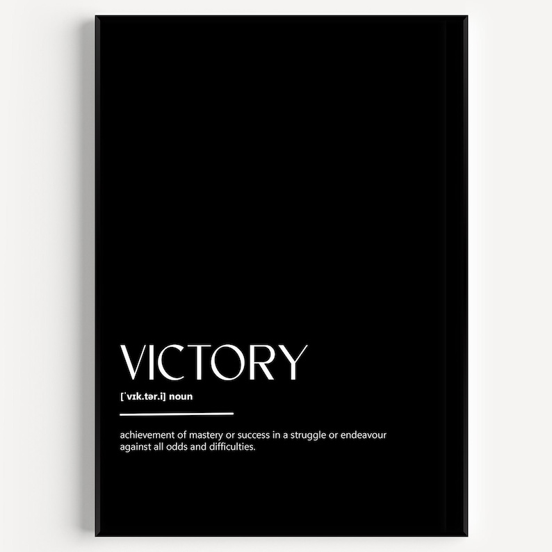 Victory Definition Print - Etsy