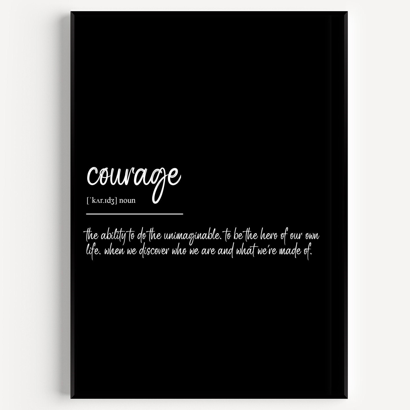 Courage Definition Print -  Canada