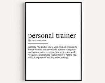 Personal Trainer Definition Print