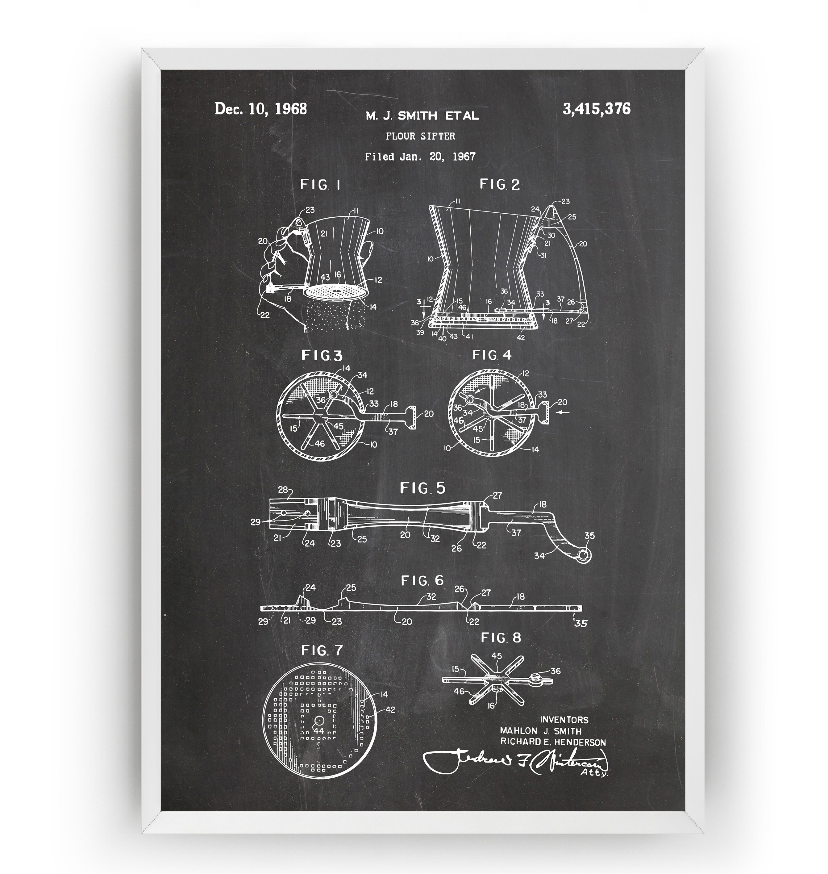 Kitchen Decor Kitchen Patent Posters Kitchen Wall Art Flour Sifter Patent Print Set of 3 Cooking Gift Vintage Kitchen Utensil