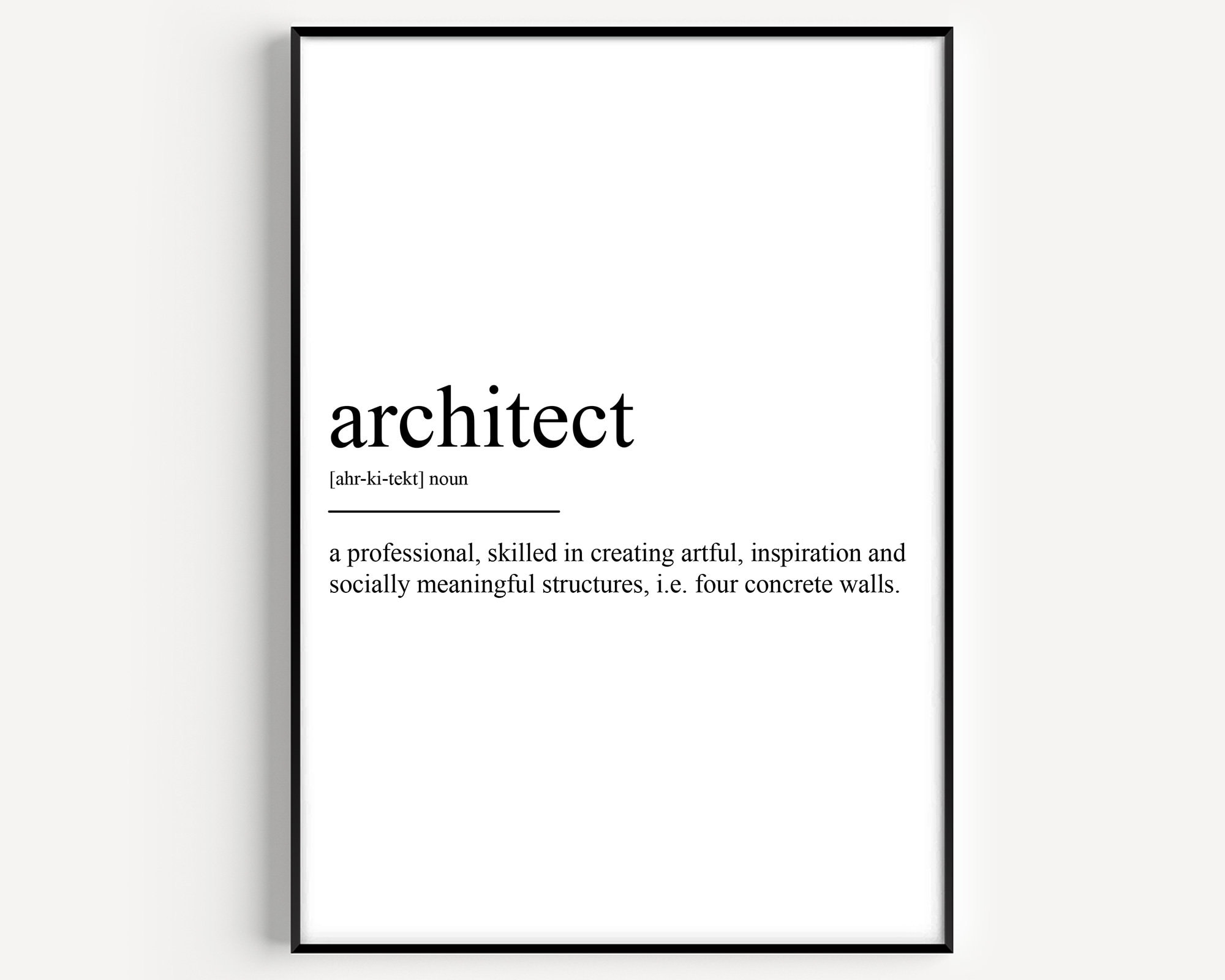 Architect Definition Print - Etsy