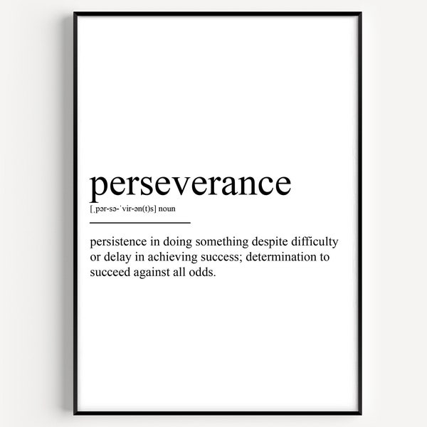 Perseverance Definition Print - Version 2