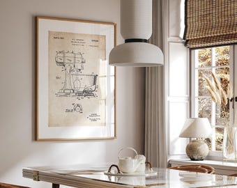 Kitchen Mixer 1937 Patent Print Wall Art Poster Blueprint Gifts