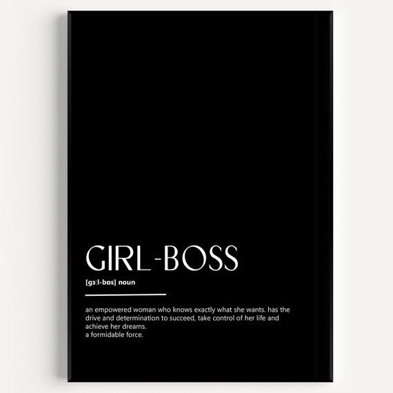 Girl Boss Definition Print - Etsy