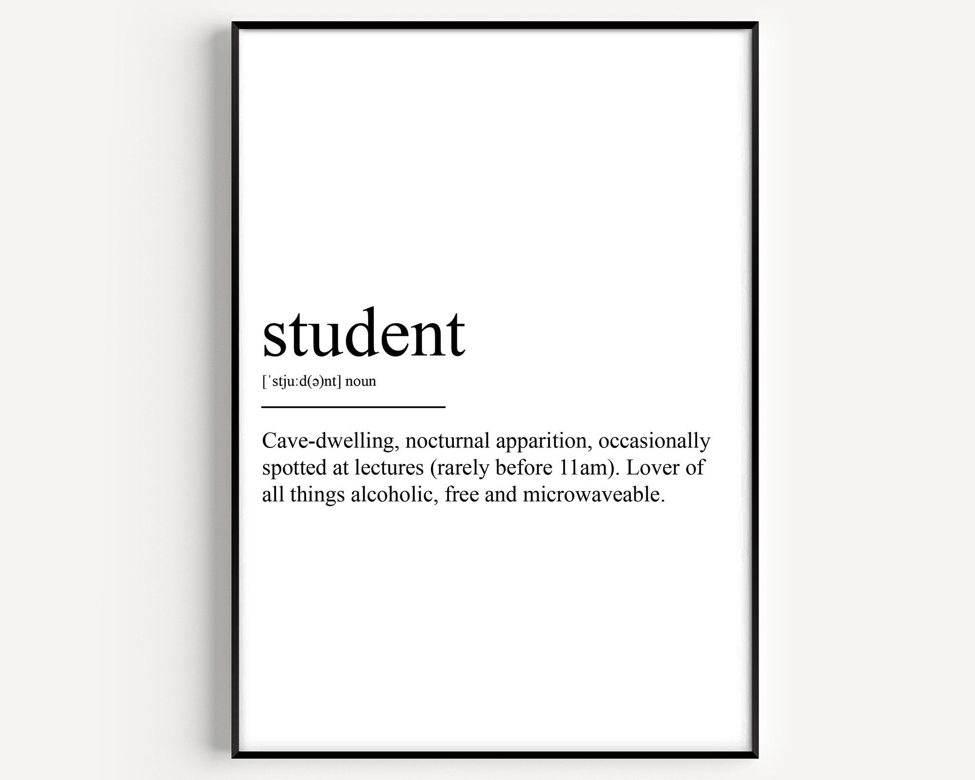 Student Definition Print - Etsy