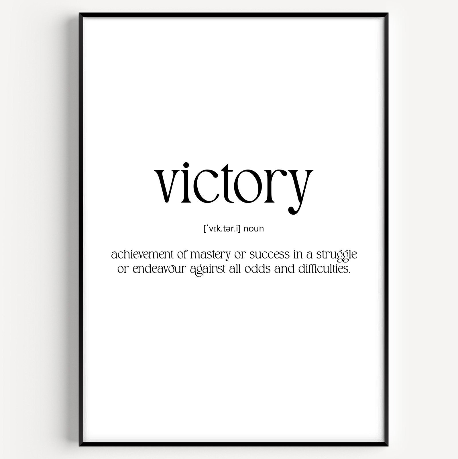 Victory Definition Print - Etsy