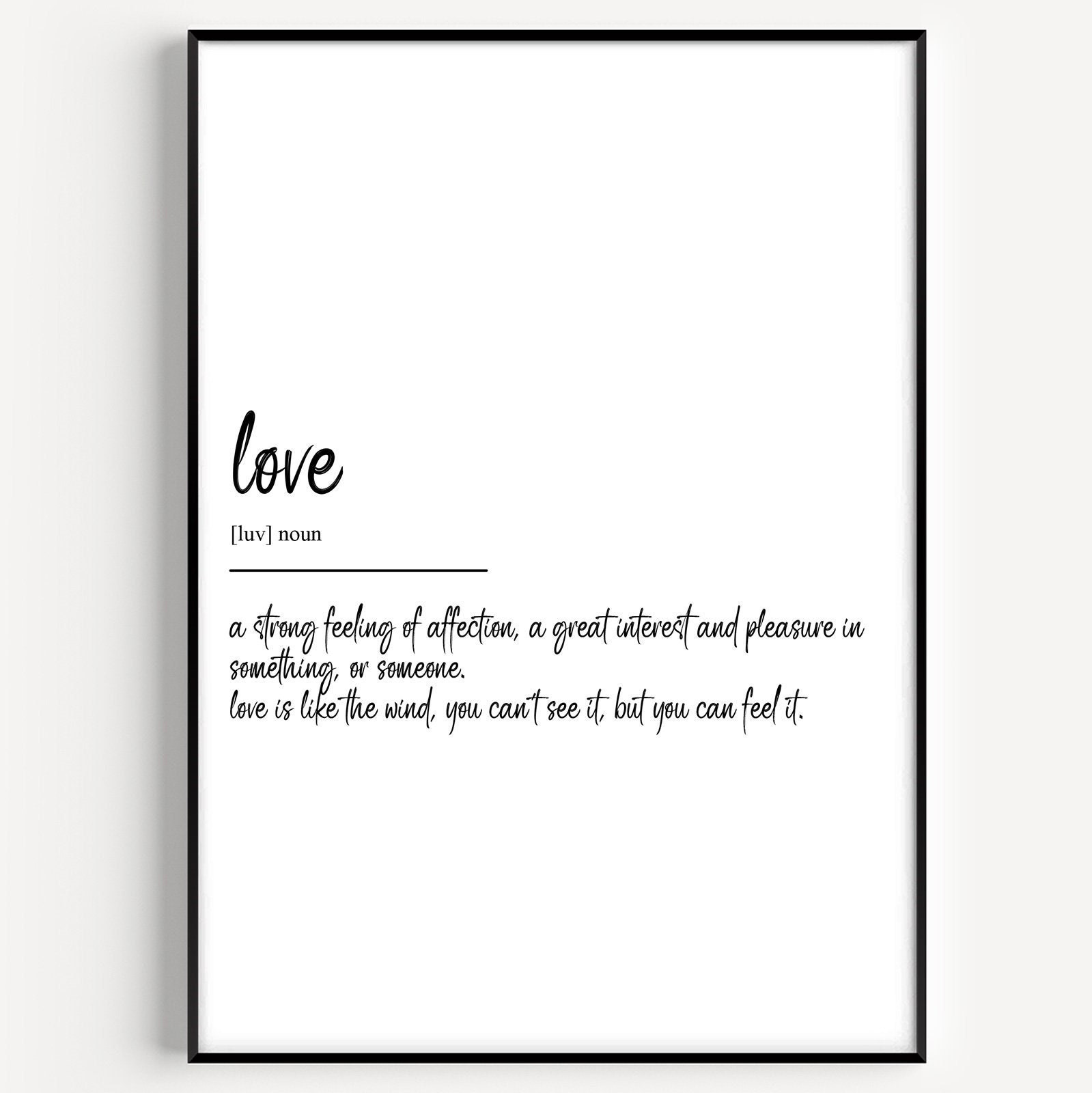 True Love Definition Print -  Sweden