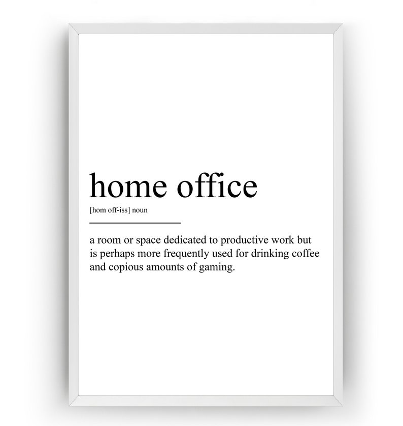 Home Office Definition Print Etsy UK