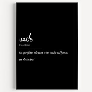 Uncle How Many Uncle Definition Print - Etsy