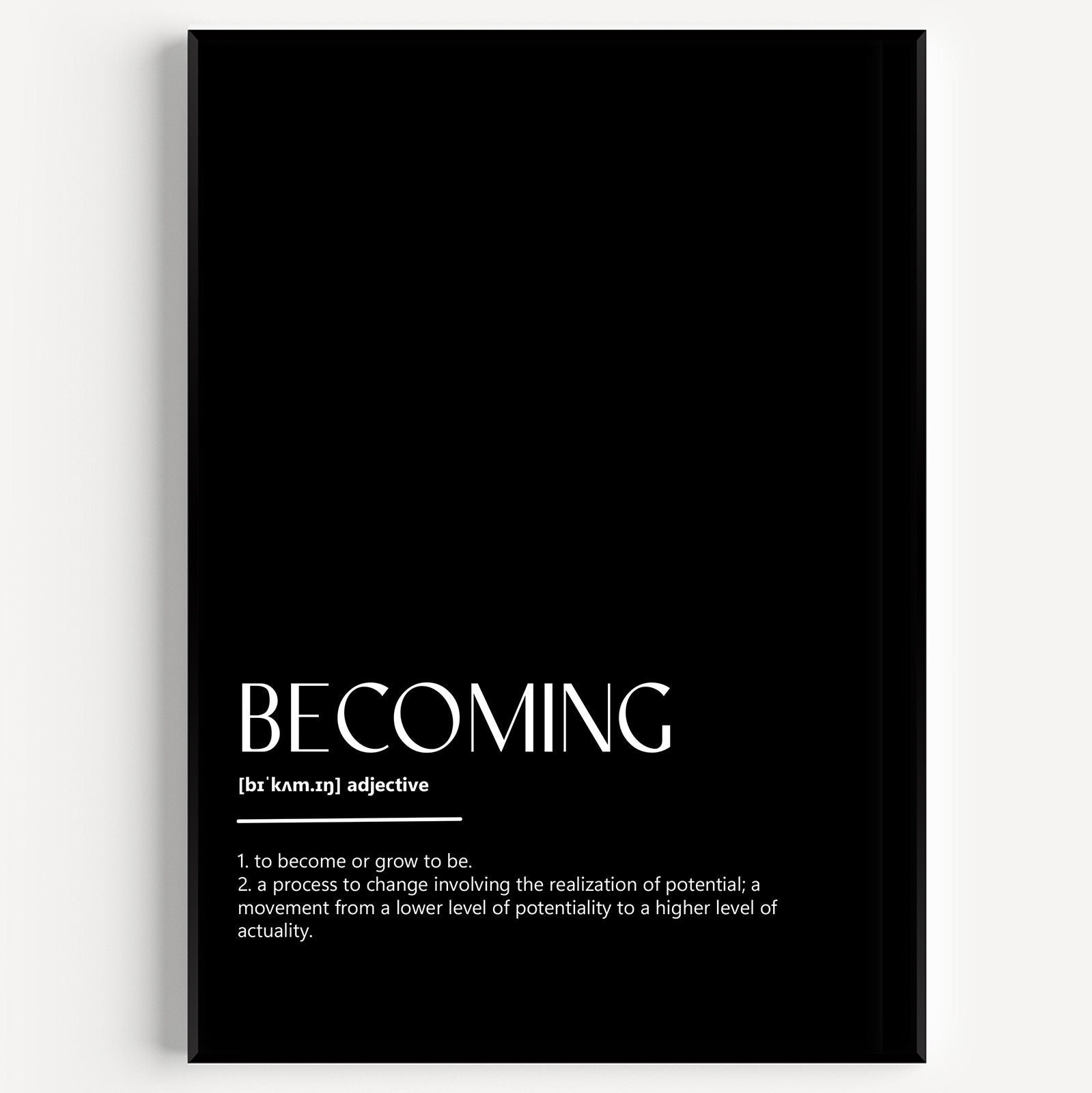 Becoming Definition Print - Etsy