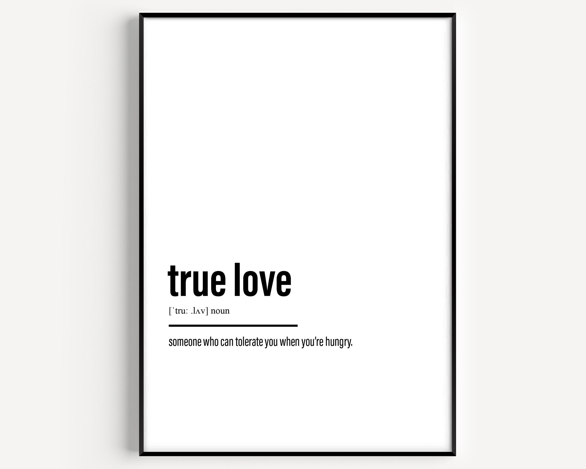 True Love Definition Print -  Sweden