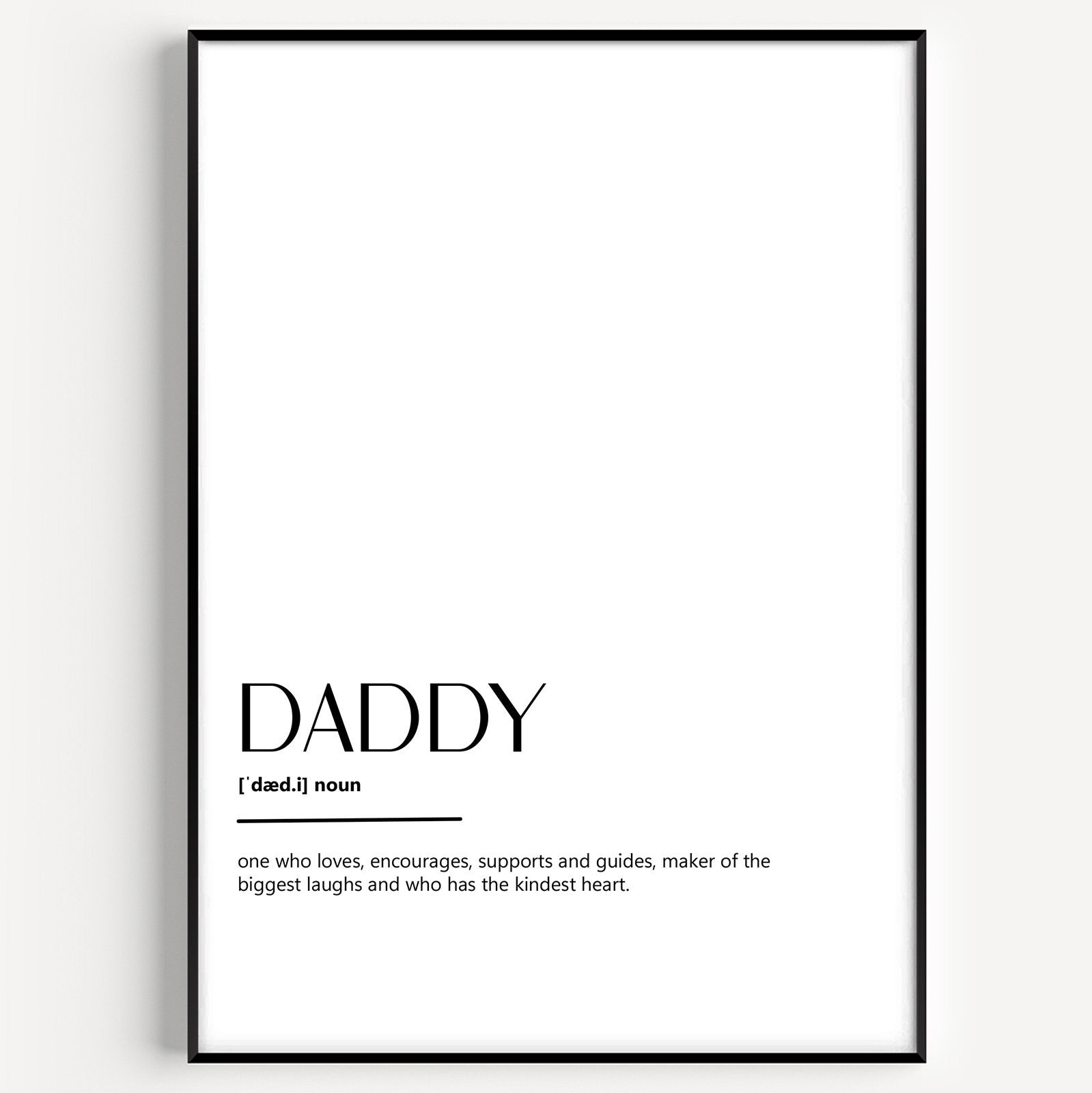 Daddy Definition Print - Etsy