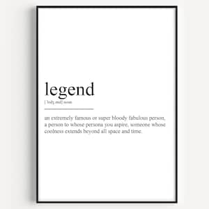 Legend Definition Print