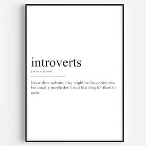 Introverts Definition Print