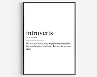 Introverts Definition Print