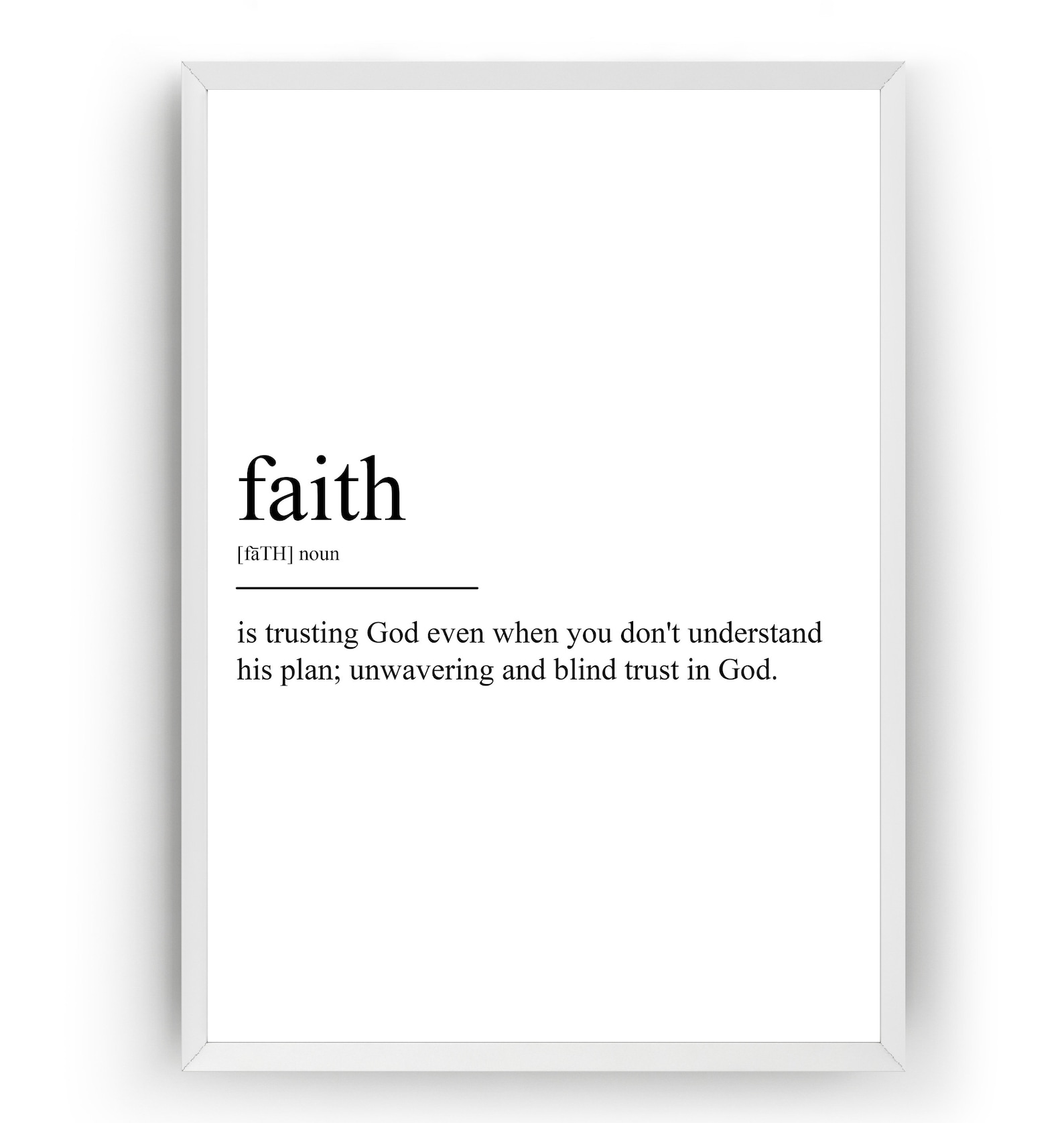 Faith Definition Print Etsy