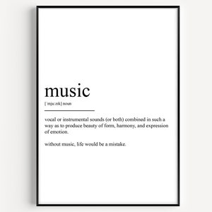 Music Definition Print