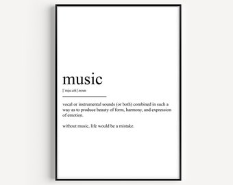 Music Definition Print