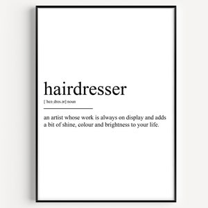 Hairdresser Definition Print