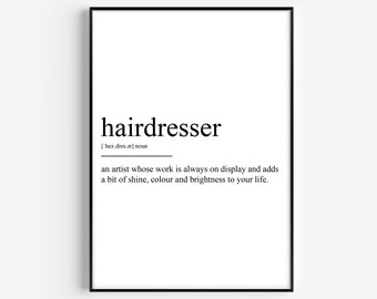 Hairdresser Definition Print