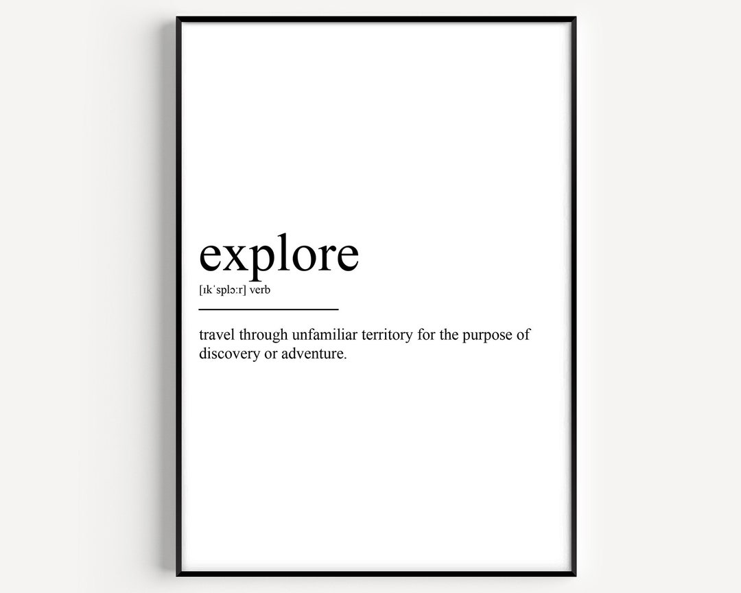 Explore Example Explore Definition Print - Etsy