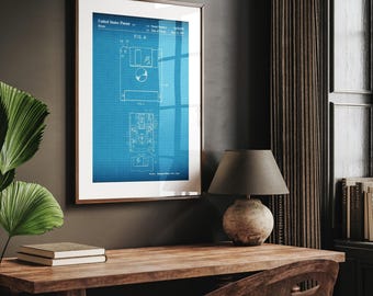 Floppy Disk 1997 Patent Print, Wall Art Poster Computer Office Decor Blueprint Gifts