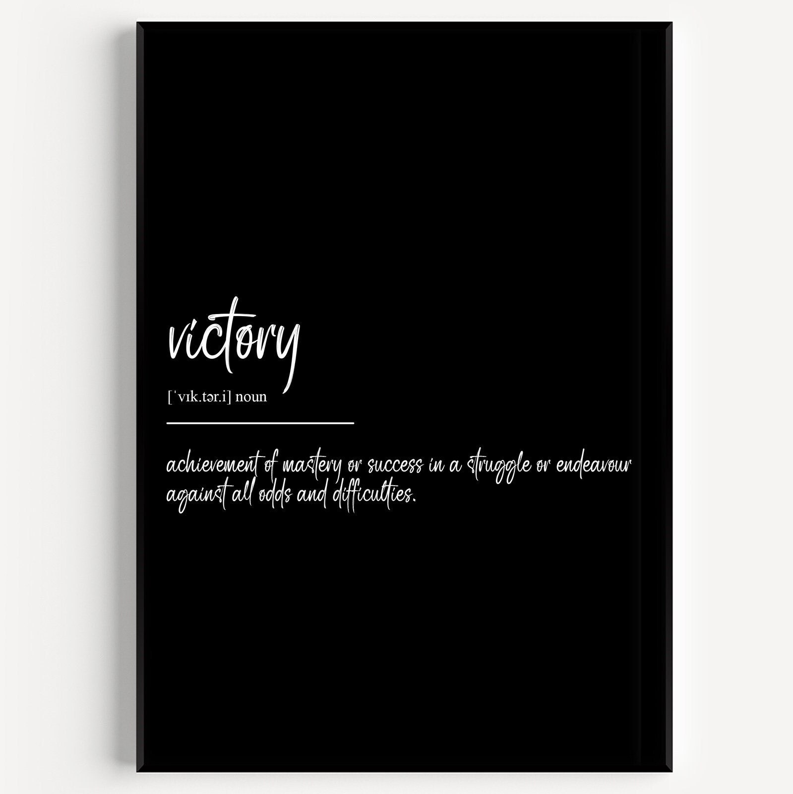 Victory Definition Print - Etsy