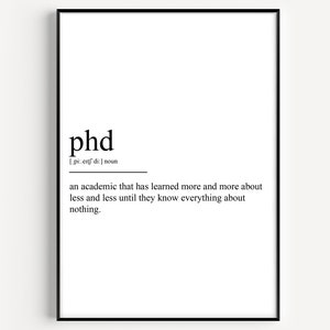 PhD Definition Druck