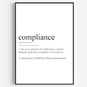 Compliance Definition Print
