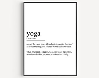 Impression de définition de yoga