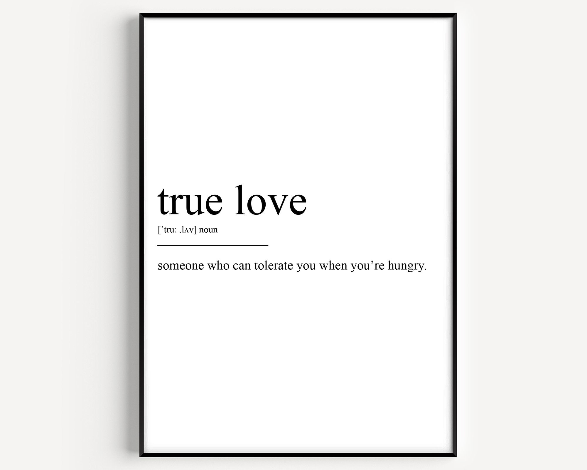 True Love Definition Print -  Sweden