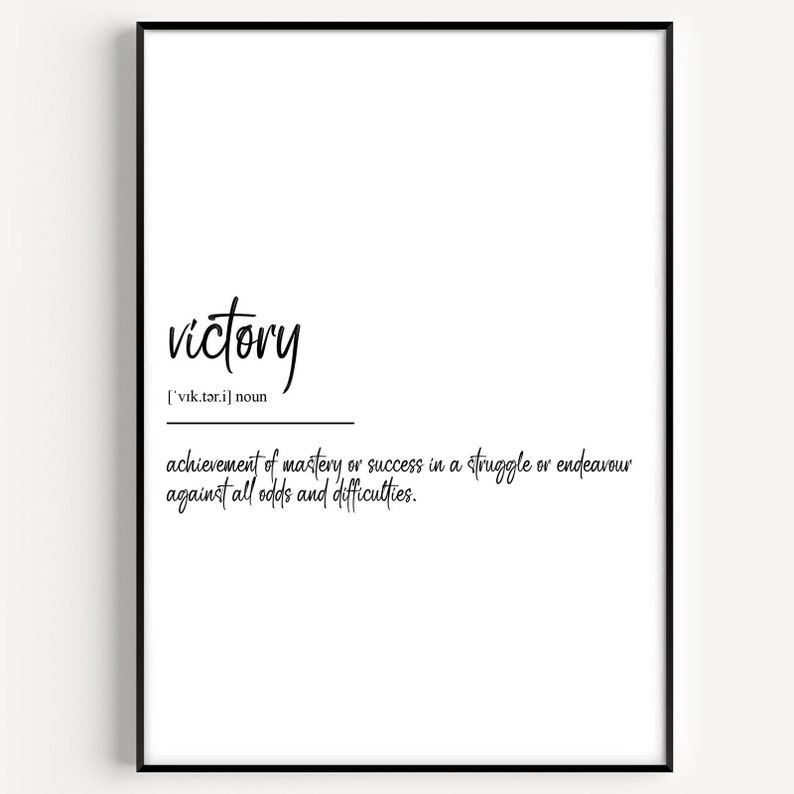 Victory Definition Print - Etsy
