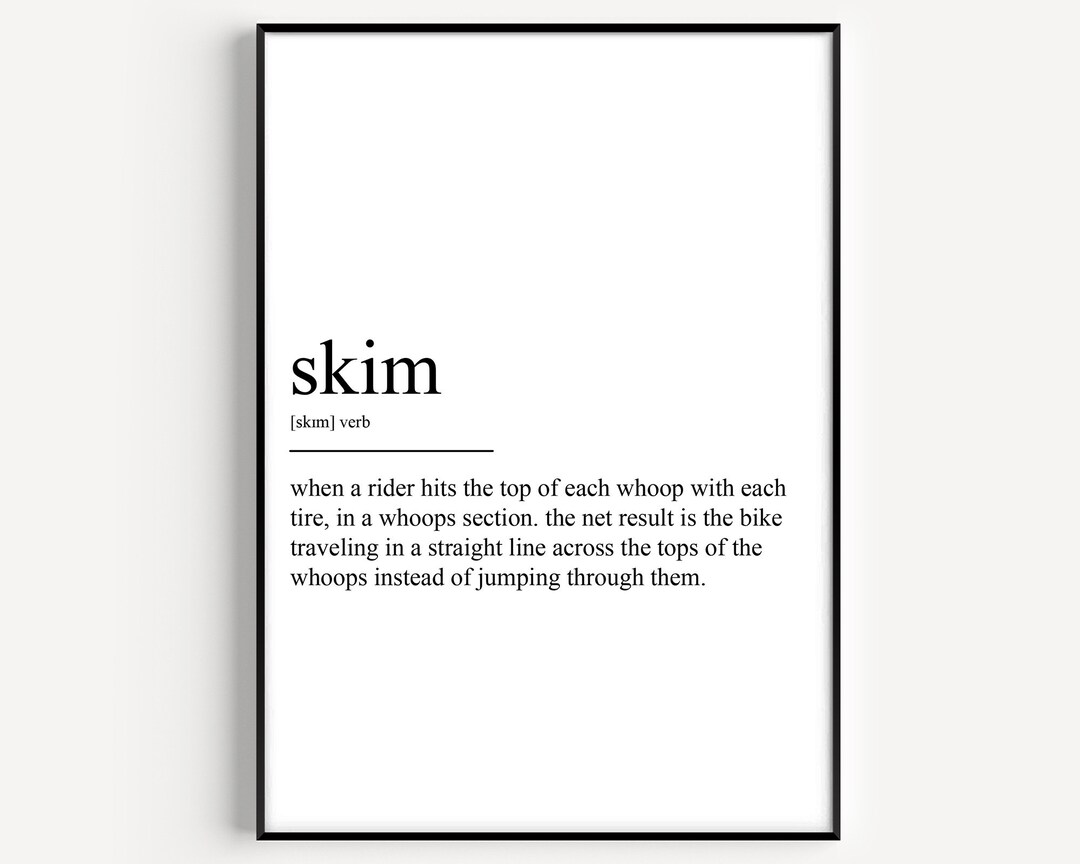 skim through it definition