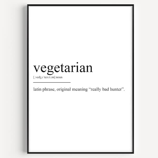 Vegetarische Definition Print