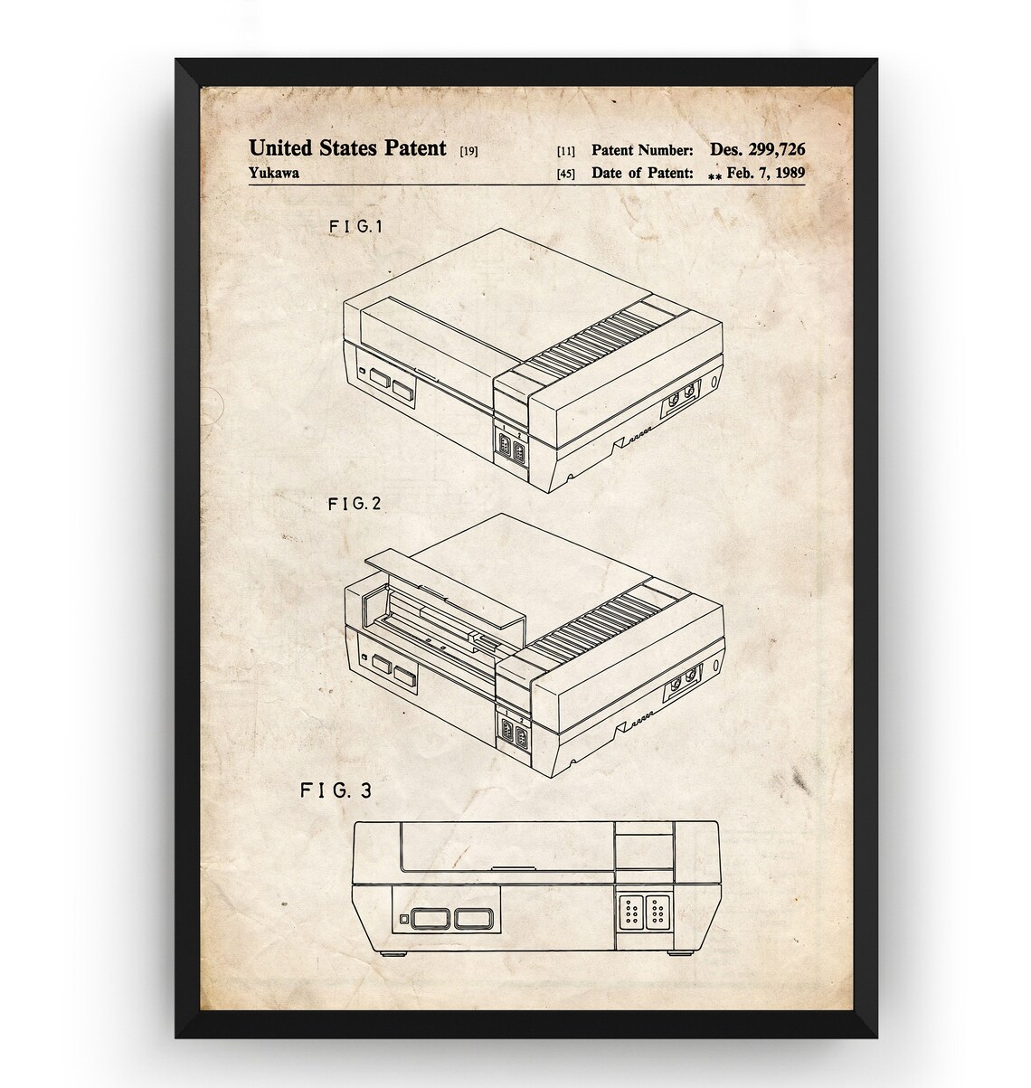 NES 1989 Patent Print Nintendo Patent Wall Art Blueprint | Etsy