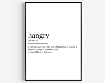 Hangry Definition Print