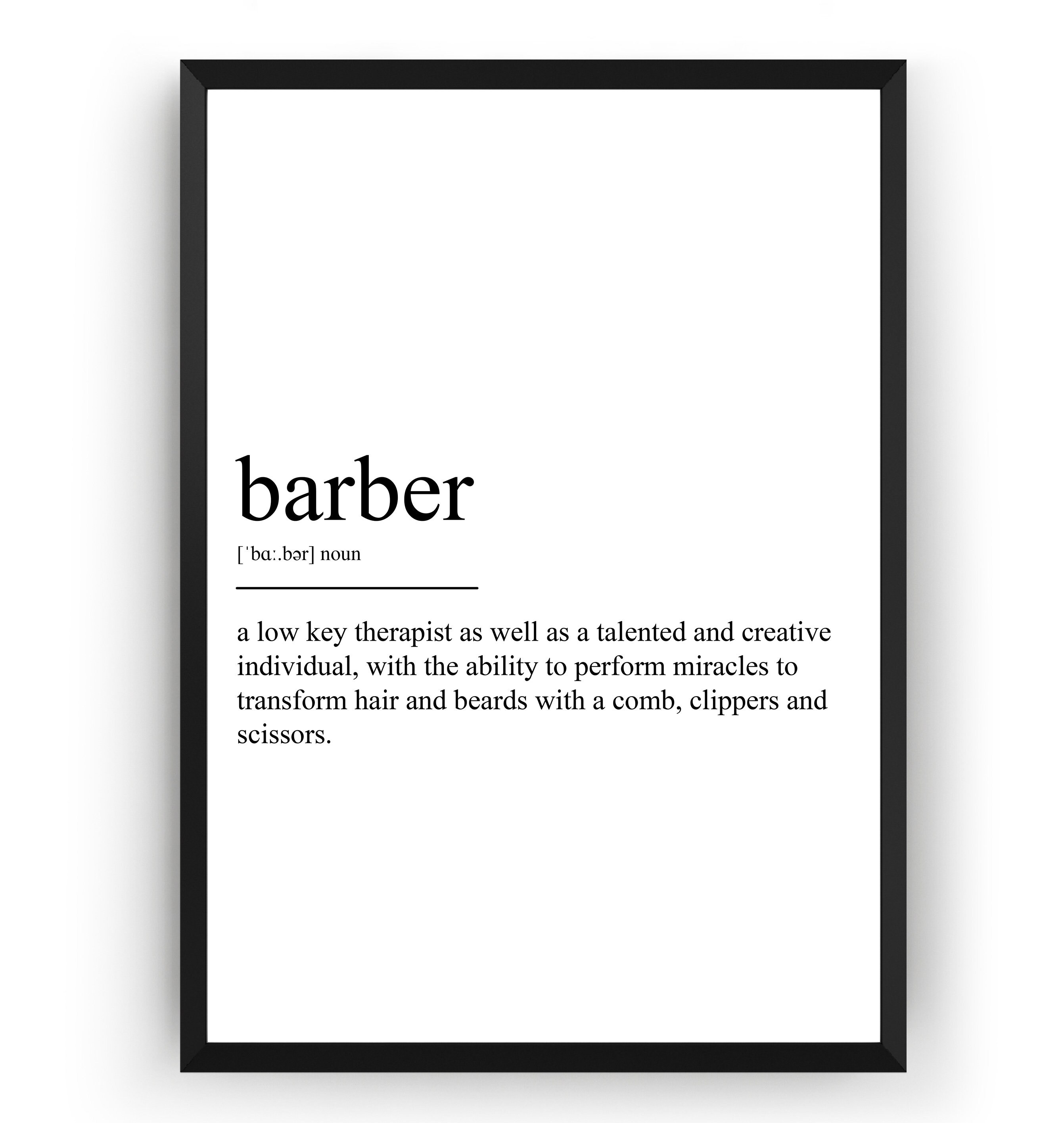 Barber Definition Print
