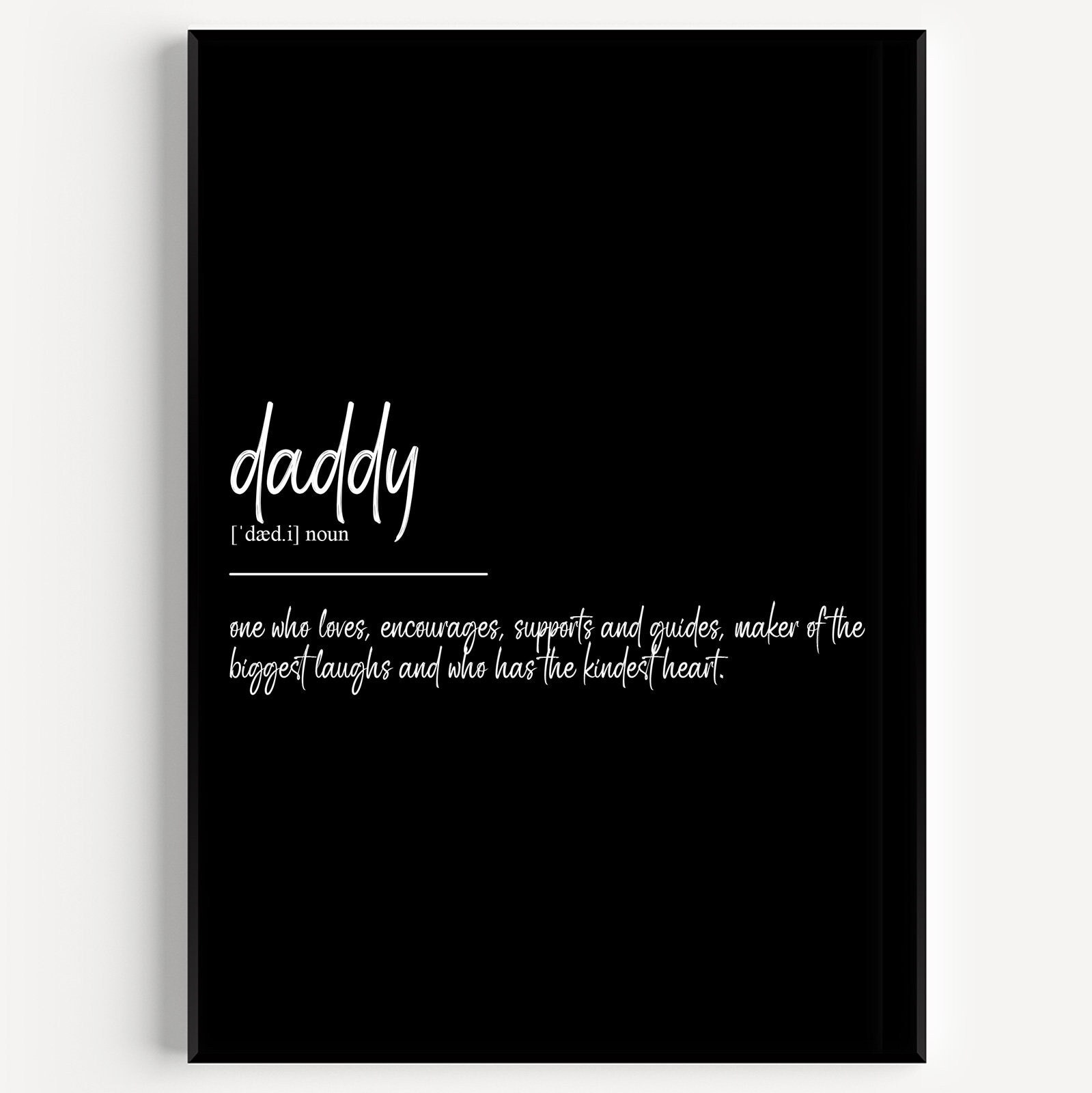 Daddy Definition Print - Etsy