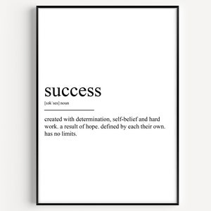 Success Definition Print