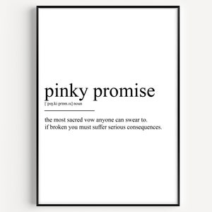 Pinky Promise Definition Print