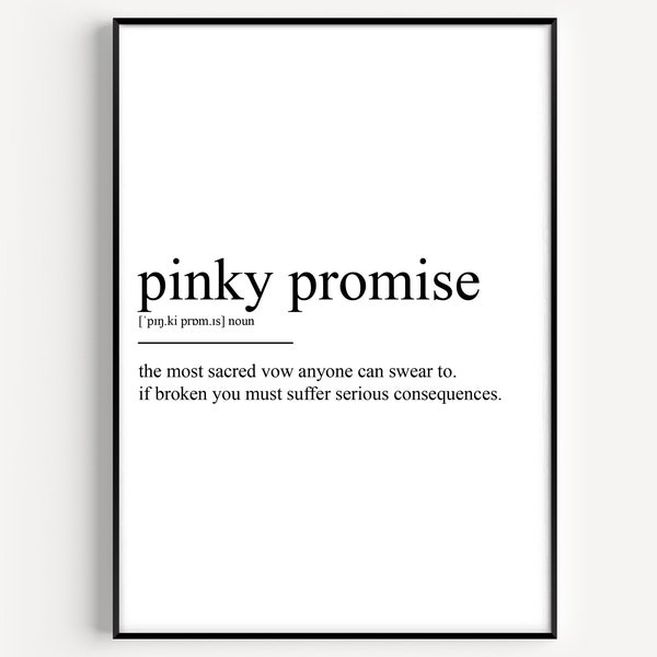 Stampa della definizione di Pinky Promise