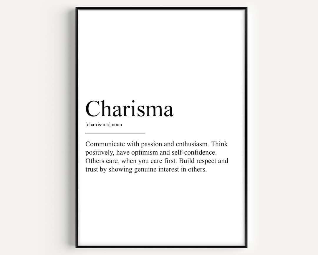 Charisma Definition Print - Etsy