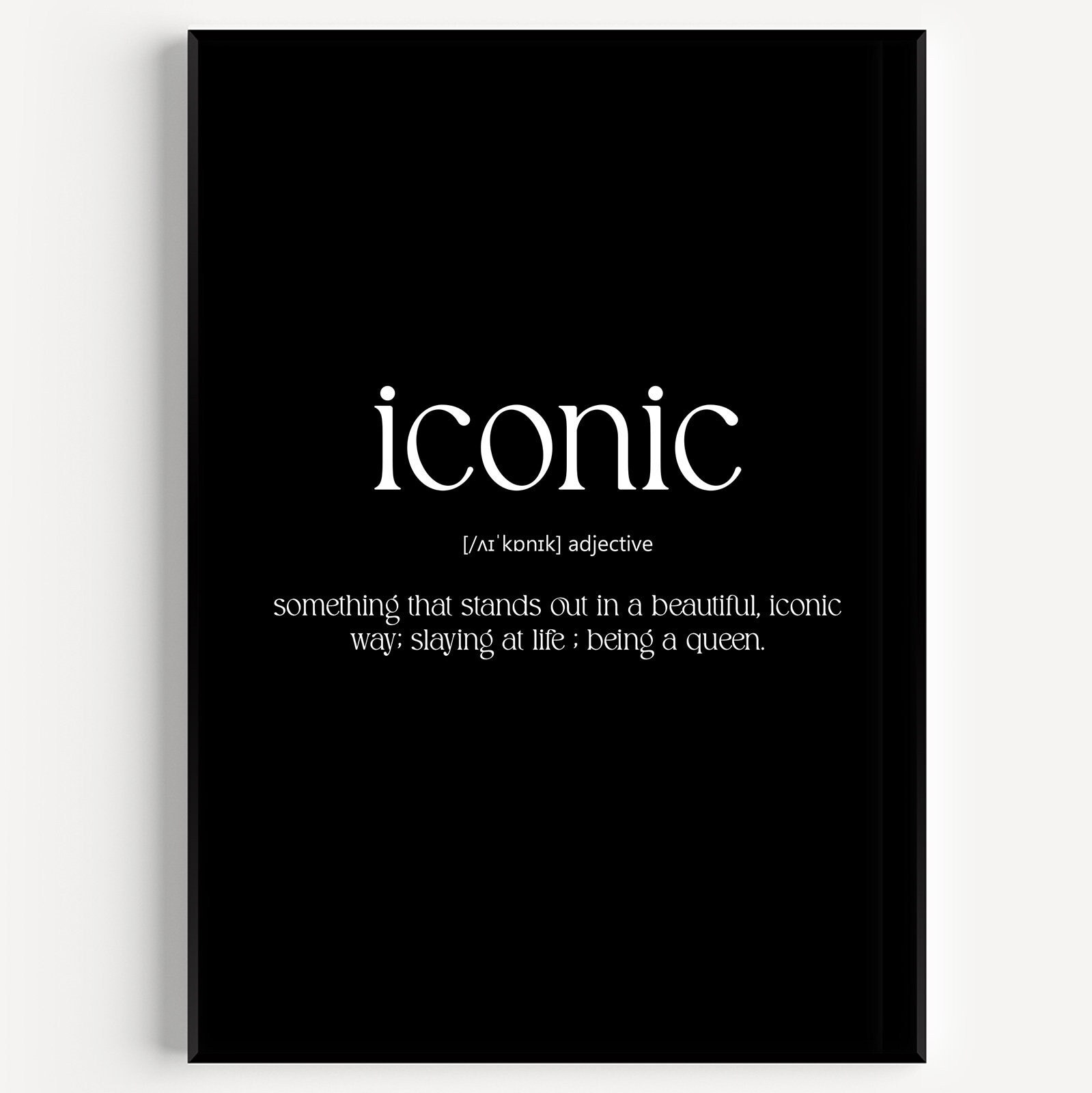 Iconic Definition Print Etsy