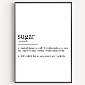 Sugar Definition Print