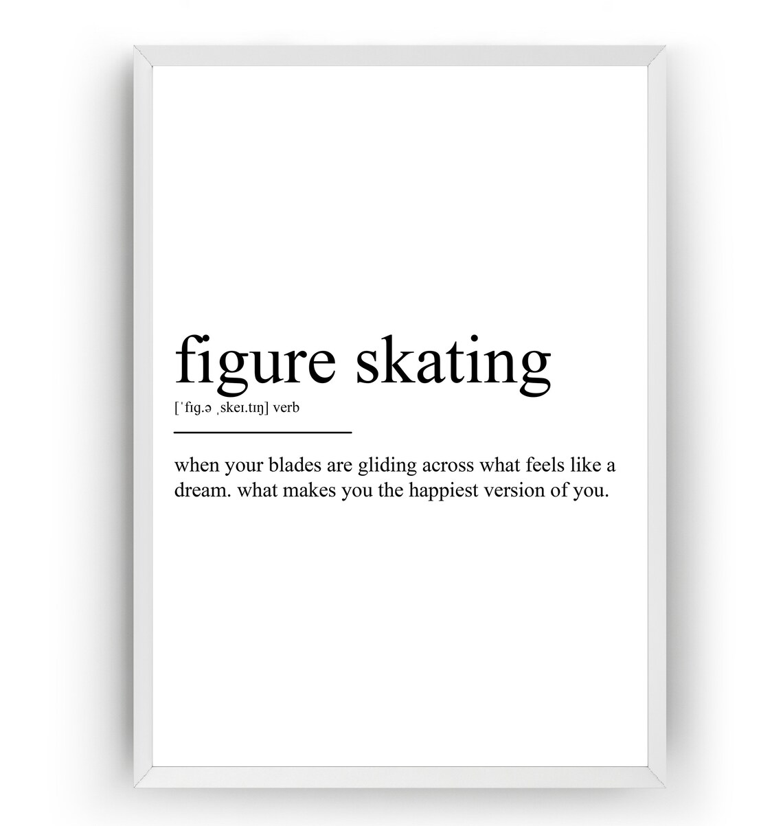 Figure Skating Definition Print Etsy