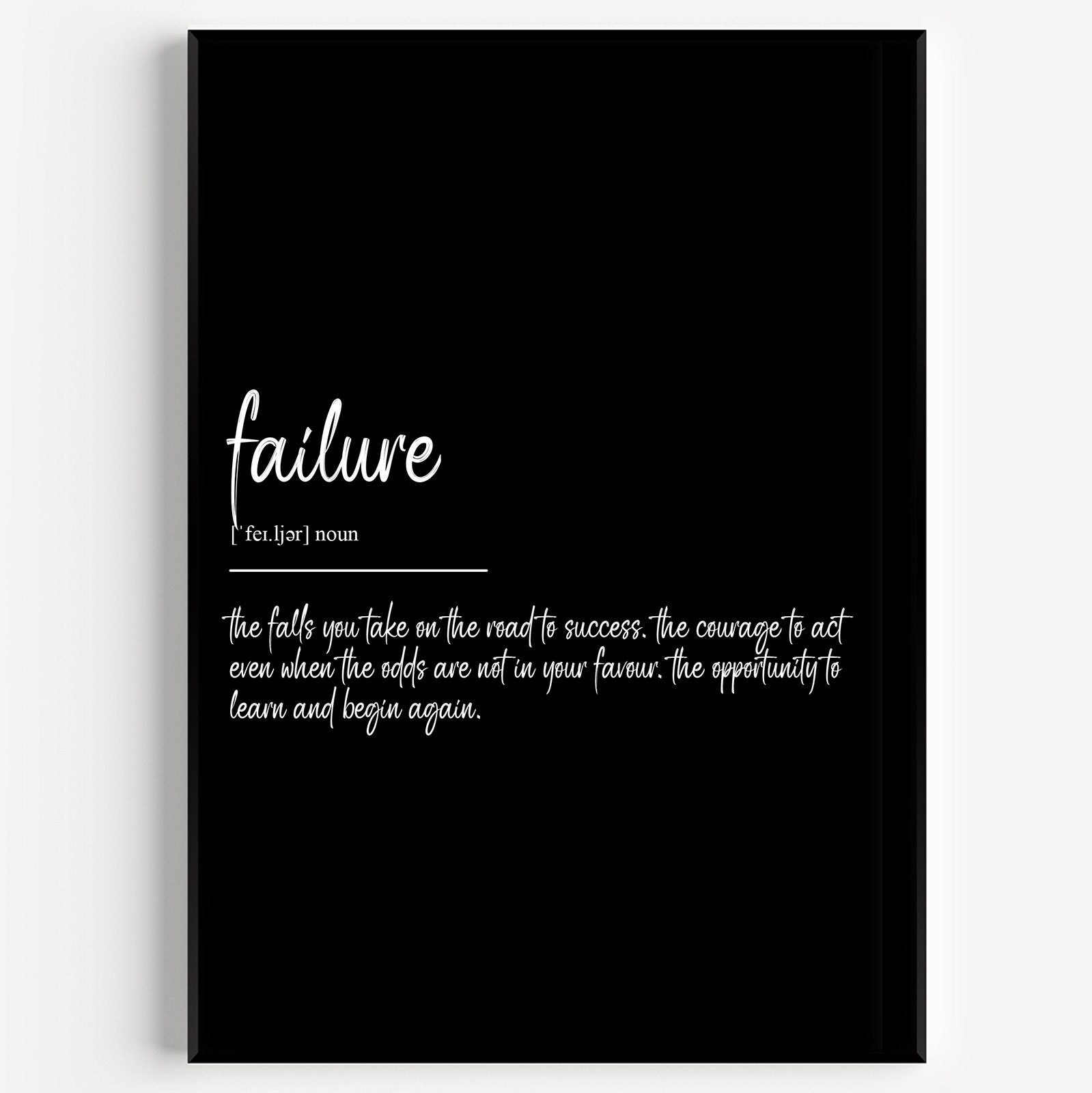 Failure Definition Print - Etsy