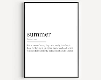 Summer Definition Print